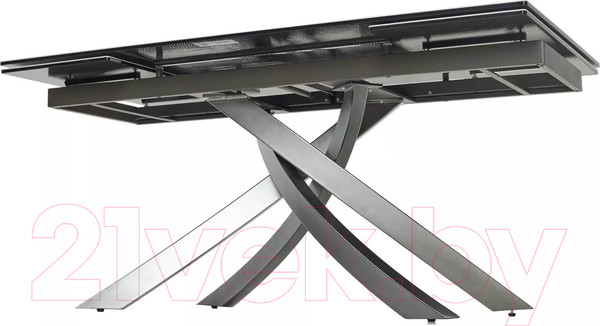 Изображение товара Обеденный стол M-City Estebio 160 KL-99 / 614M05573 (белый мрамор мат/итальянская керамика/серый)