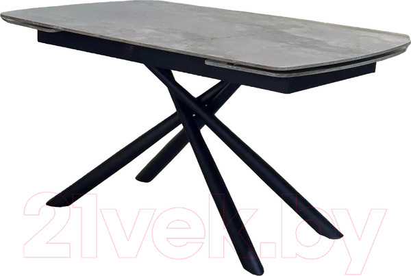 Изображение товара Обеденный стол M-City Rivoli 140 Gloss / 614M05544 (Amber Jade Solid Ceramic/Black)