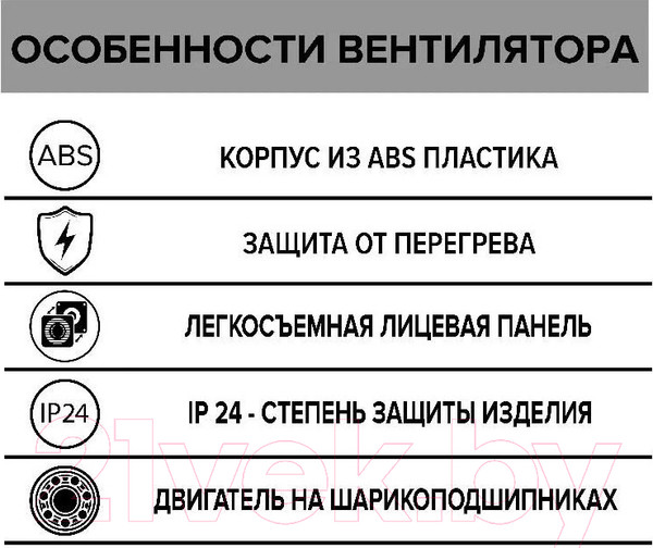 Изображение товара Вентилятор накладной ERA D100 Wind 100C BB
