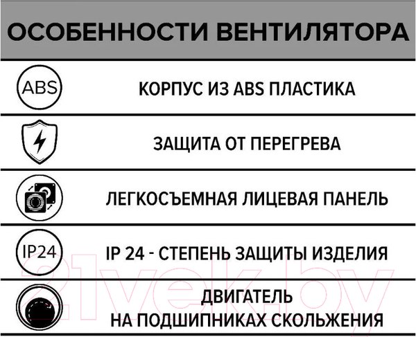 Изображение товара Вентилятор накладной ERA D100 Wave 100C