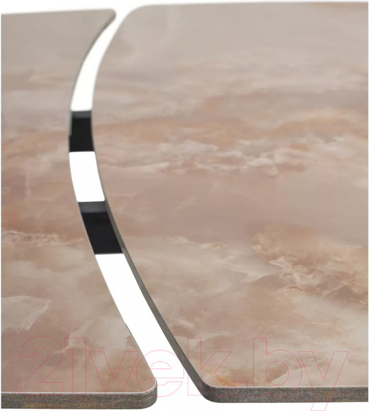 Изображение товара Обеденный стол M-City Balde 140 Gloss / 614M05565 (Amber Jade Solid Ceramic/Black)