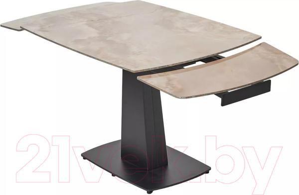 Изображение товара Обеденный стол M-City Balde 140 Gloss / 614M05565 (Amber Jade Solid Ceramic/Black)