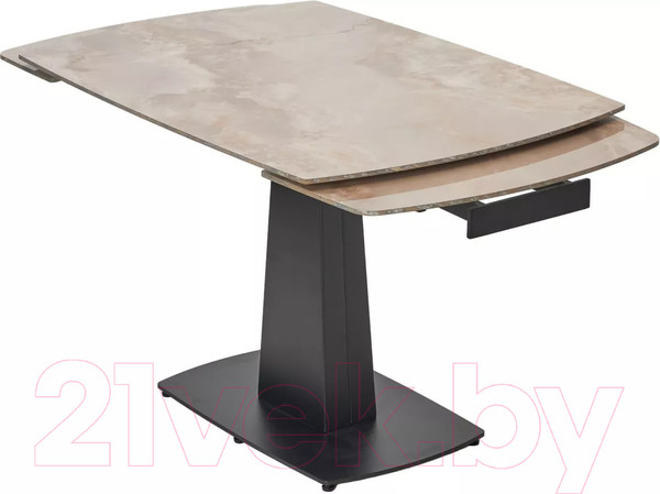 Изображение товара Обеденный стол M-City Balde 140 Gloss / 614M05565 (Amber Jade Solid Ceramic/Black)