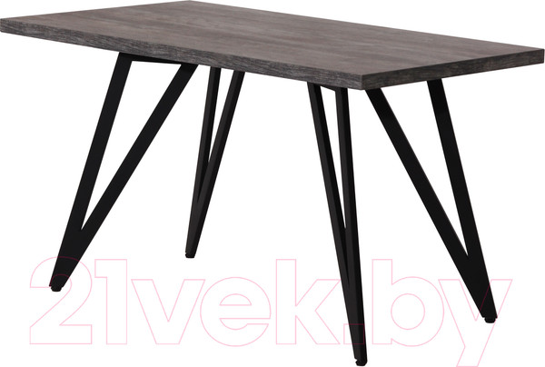 Изображение товара Обеденный стол Millwood Женева 2 Л 160x80x75 (сосна пасадена/металл черный)