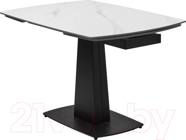 Изображение товара Обеденный стол M-City Balde 140 Matt / 614M05567 (White Marble Solid Ceramic/Black)