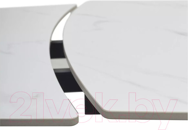 Изображение товара Обеденный стол M-City Balde 140 Matt / 614M05567 (White Marble Solid Ceramic/Black)