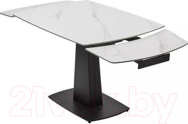 Изображение товара Обеденный стол M-City Balde 140 Matt / 614M05567 (White Marble Solid Ceramic/Black)