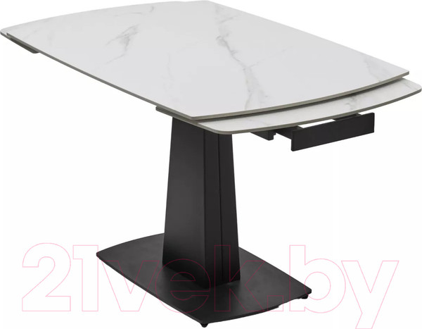 Изображение товара Обеденный стол M-City Balde 140 Matt / 614M05567 (White Marble Solid Ceramic/Black)
