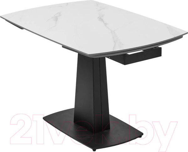 Изображение товара Обеденный стол M-City Balde 140 Matt / 614M05567 (White Marble Solid Ceramic/Black)