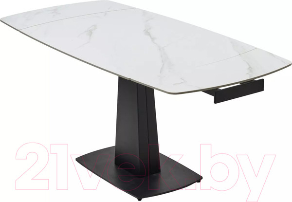 Изображение товара Обеденный стол M-City Balde 140 Matt / 614M05567 (White Marble Solid Ceramic/Black)