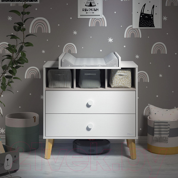 Изображение товара Комод пеленальный Pituso Kids Luxor ЛДСП (белый премиум/кашемир)
