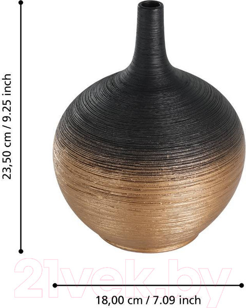 Изображение товара Ваза Eglo Saryksu 421414 (керамика, черный/золото)