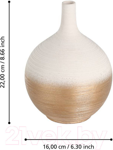 Изображение товара Ваза Eglo Saryksu 421415 (керамика, белый/золото)
