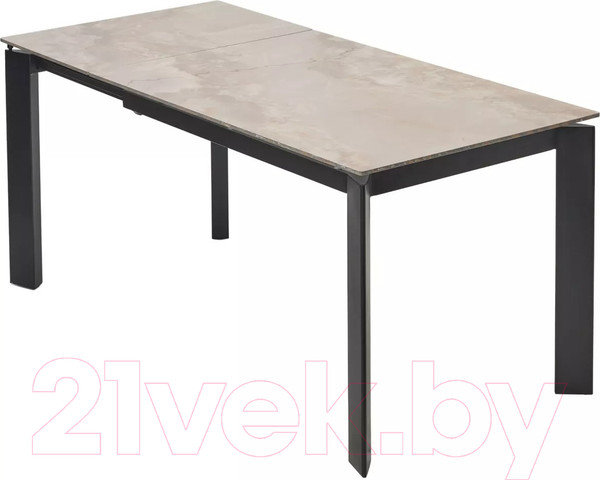 Изображение товара Обеденный стол M-City Corner 120 Gloss / 614M05546 (Amber Jade Solid Ceramic/Black)
