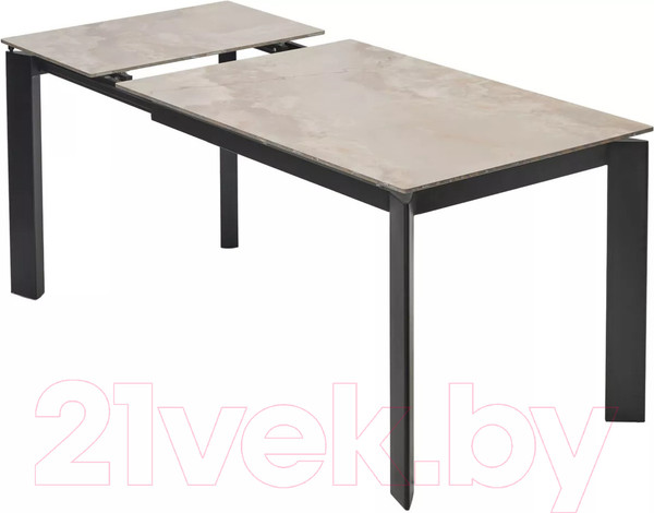 Изображение товара Обеденный стол M-City Corner 120 Gloss / 614M05546 (Amber Jade Solid Ceramic/Black)