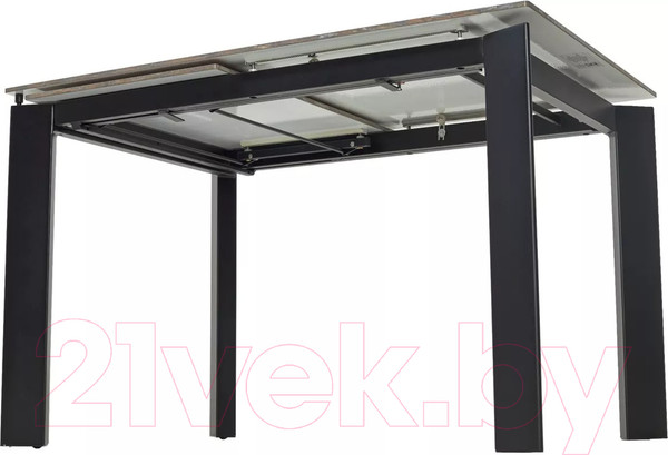 Изображение товара Обеденный стол M-City Corner 120 Gloss / 614M05546 (Amber Jade Solid Ceramic/Black)
