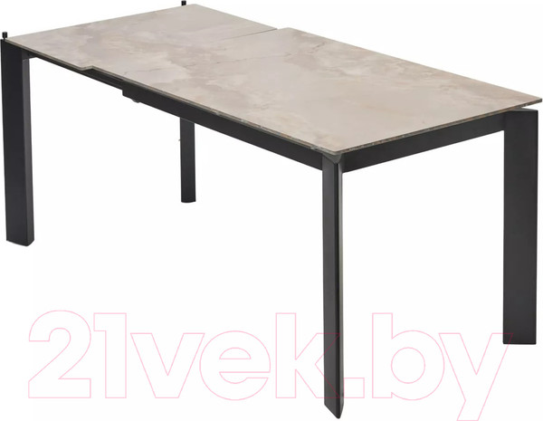 Изображение товара Обеденный стол M-City Corner 120 Gloss / 614M05546 (Amber Jade Solid Ceramic/Black)