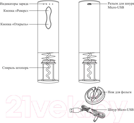 Изображение товара Электроштопор Kitfort KT-6033