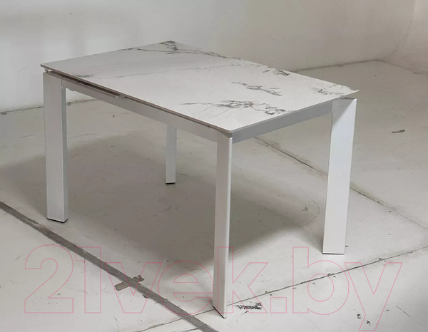 Изображение товара Обеденный стол M-City Corner 120 Gloss / 614M05545 (Golden Jade Solid Ceramic/White)