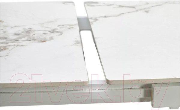 Изображение товара Обеденный стол M-City Corner 120 Gloss / 614M05545 (Golden Jade Solid Ceramic/White)