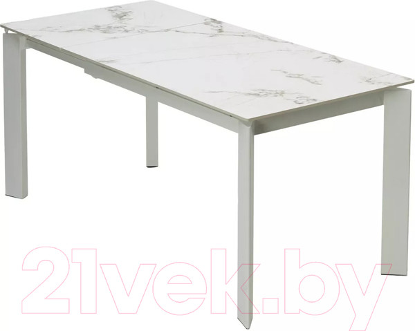 Изображение товара Обеденный стол M-City Corner 120 Gloss / 614M05545 (Golden Jade Solid Ceramic/White)