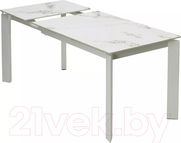 Изображение товара Обеденный стол M-City Corner 120 Gloss / 614M05545 (Golden Jade Solid Ceramic/White)