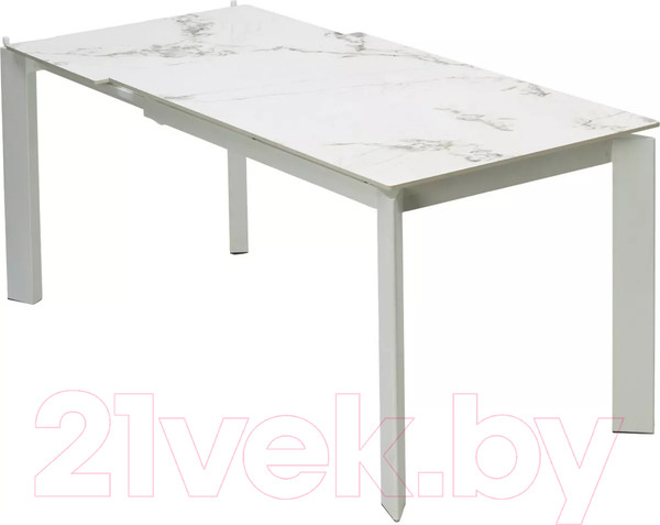 Изображение товара Обеденный стол M-City Corner 120 Gloss / 614M05545 (Golden Jade Solid Ceramic/White)