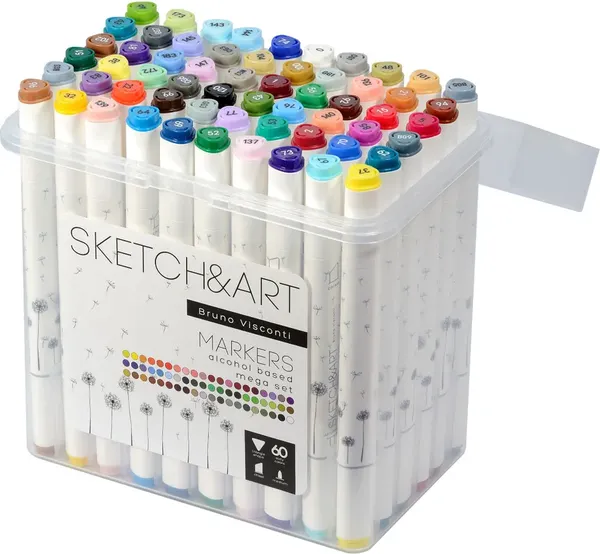 Изображение товара Набор маркеров Sketch & Art 22-0080 (60цв)