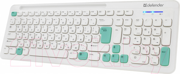 Изображение товара Комплект клавиатура и мышь Defender Cerrato C-978 / 45978 (белый/синий)