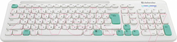 Изображение товара Комплект клавиатура и мышь Defender Cerrato C-978 / 45978 (белый/синий)