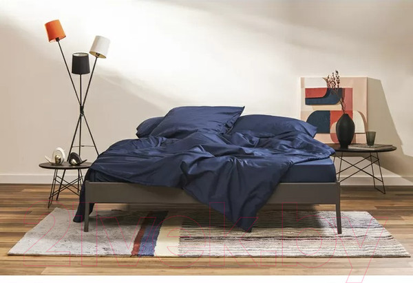 Изображение товара Комплект постельного белья Tkano Essential TK24-DC0002 (темно-синий)