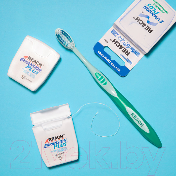 Изображение товара Зубная нить REACH Dentotape Пропитанная воском (50м)