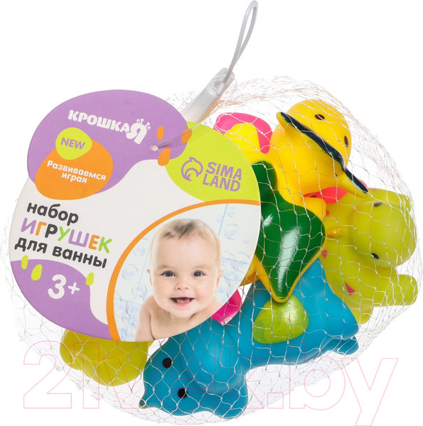 Изображение товара Набор игрушек для ванной Крошка Я Динозавры / 10095811 (6шт)