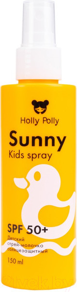 Изображение товара Спрей солнцезащитный Holly Polly Sunny SPF 50+ Водостойкий детский 3+ (150мл)