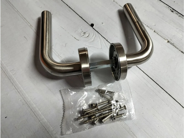 Изображение товара Ручка дверная Rucetti АН-01-R54 SNS-IND (матовая сталь)