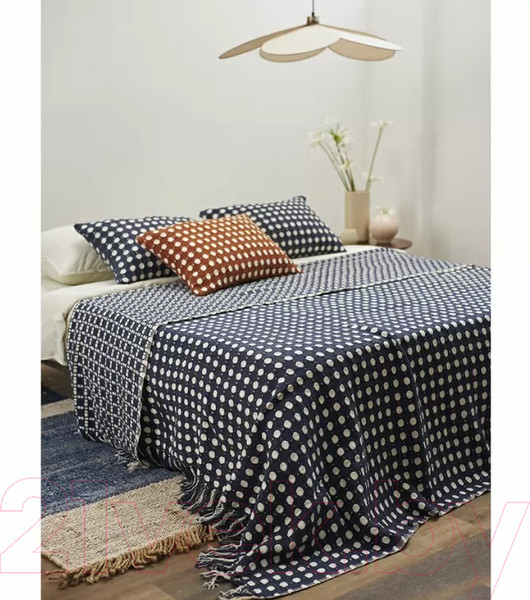 Изображение товара Покрывало Tkano Essential Polka dots TK23-BS0011 (темно-синий)