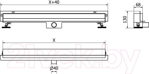 Изображение товара Трап для душа Mexen Flat Wall MEX-1730100