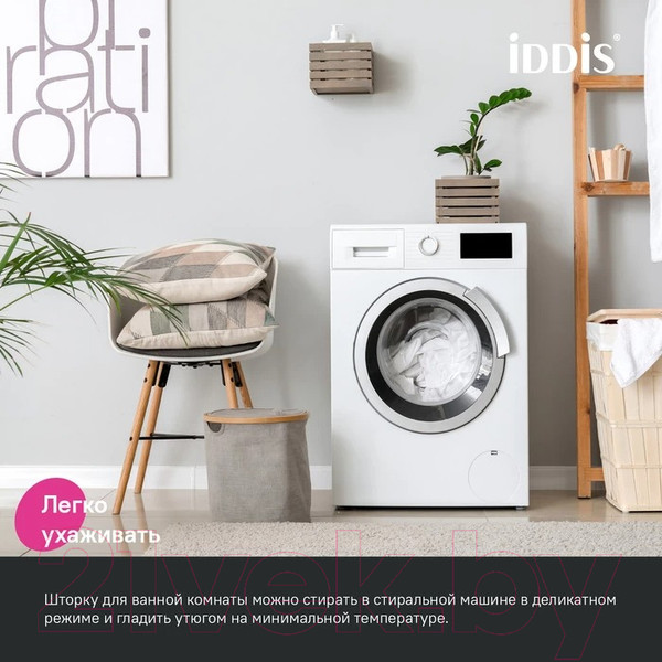 Изображение товара Шторка-занавеска для ванны IDDIS DW04P18i11 (розовый)