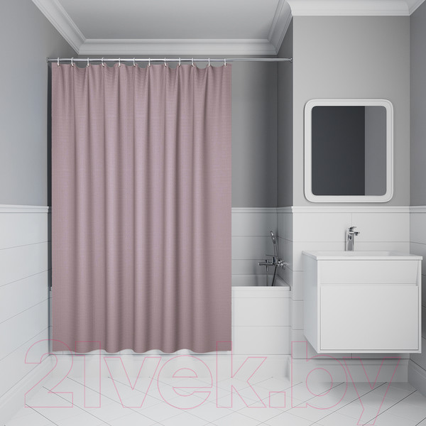 Изображение товара Шторка-занавеска для ванны IDDIS DW04P18i11 (розовый)