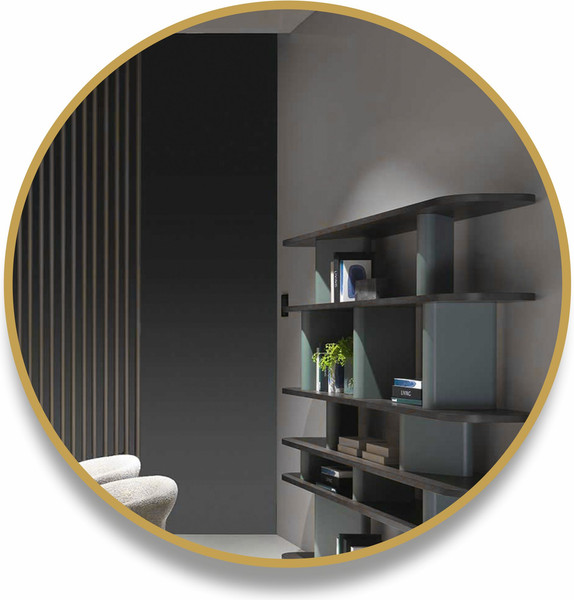 Изображение товара Зеркало Алмаз-Люкс Д-085 (D80см, золото)