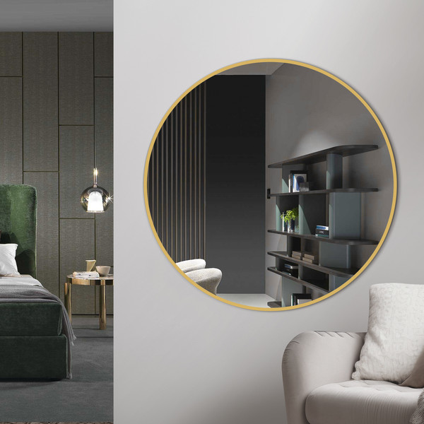 Изображение товара Зеркало Алмаз-Люкс Д-085 (D80см, золото)