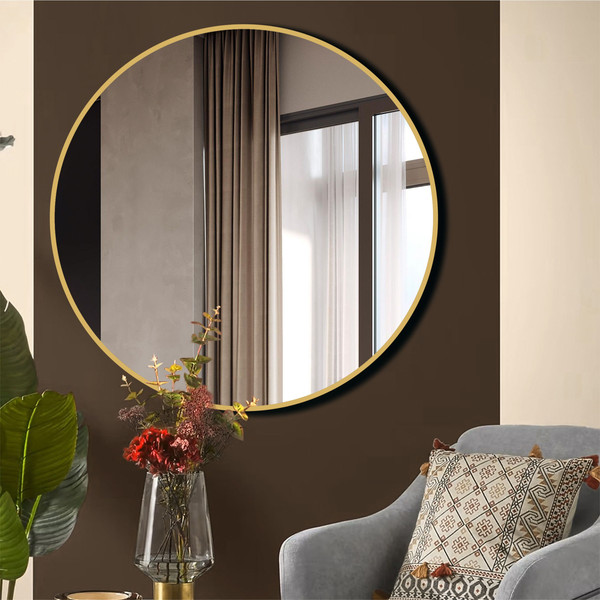 Изображение товара Зеркало Алмаз-Люкс Д-086 (D90см, золото)