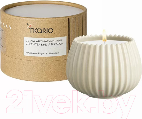 Изображение товара Свеча Tkano Edge Green tea & Pear blossom TK23-ARO0014 (бежевый)