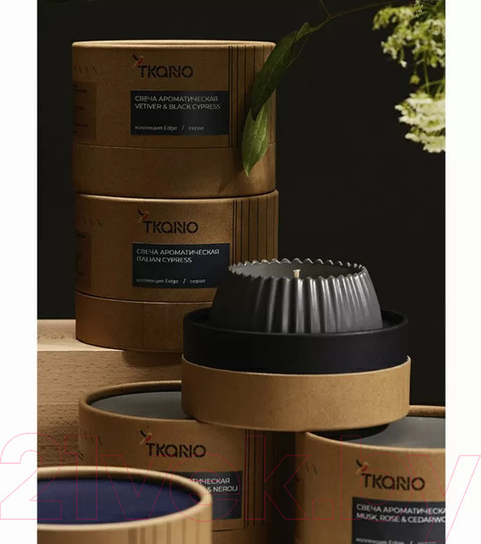 Изображение товара Свеча Tkano Edge Green tea & Pear blossom TK23-ARO0026 (серый)