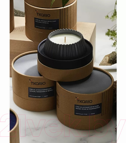 Изображение товара Свеча Tkano Edge Green tea & Pear blossom TK23-ARO0026 (серый)