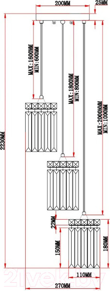 Изображение товара Люстра Moderli Levi / V10755-3P