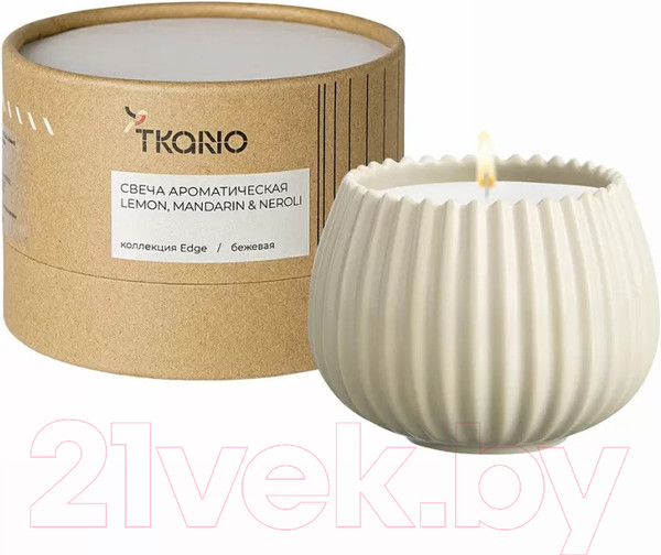 Изображение товара Свеча Tkano Edge Lemon, Mandarin & Neroli TK23-ARO0015 (бежевый)