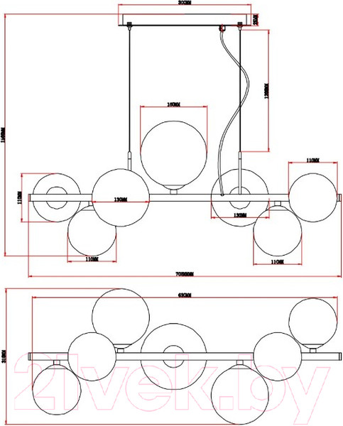 Изображение товара Люстра Moderli Renny / V10789-7P