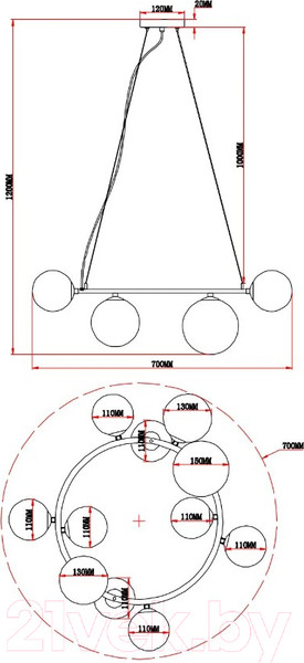 Изображение товара Люстра Moderli Renny / V10790-11P