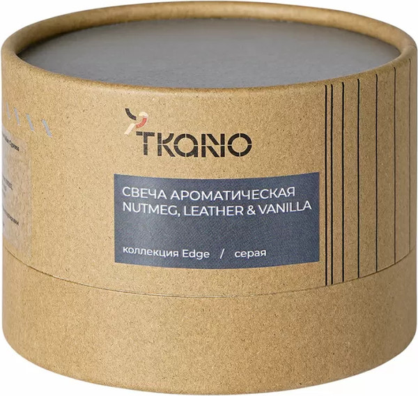 Изображение товара Свеча Tkano Edge Nutmeg, Leather & Vanilla TK23-ARO0030 (серый)